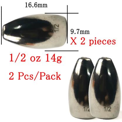 Thetime Texas /Carolina /Drop Shot Rig Tungsten Sinkers 1/16-1 OZ Bullet Weights Columnar 1.8-28G Bass Fishing Lures Accessories