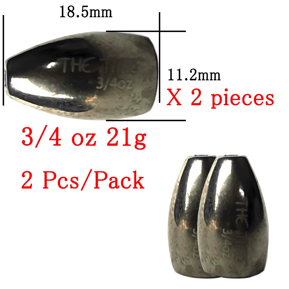 Thetime Texas /Carolina /Drop Shot Rig Tungsten Sinkers 1/16-1 OZ Bullet Weights Columnar 1.8-28G Bass Fishing Lures Accessories