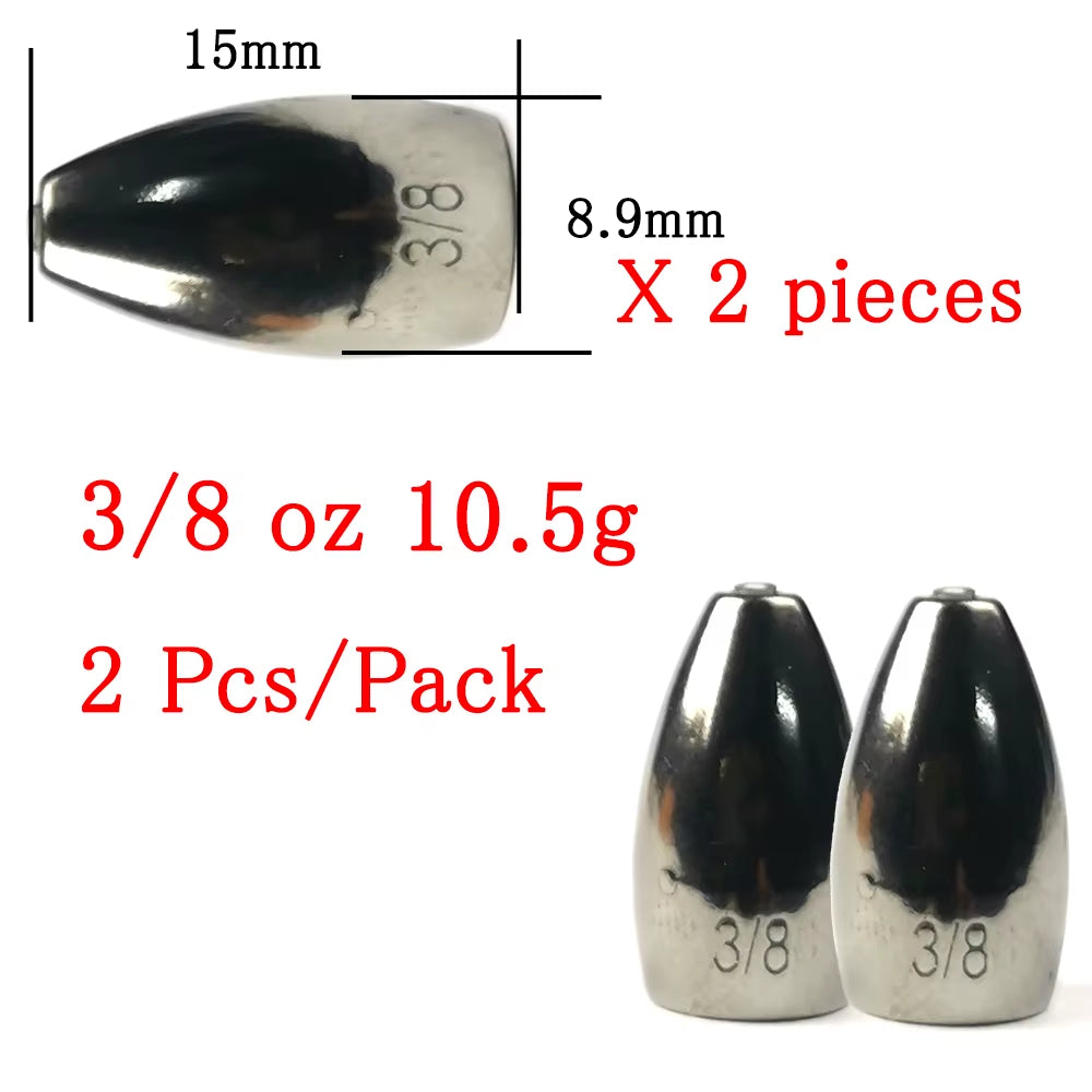 Thetime Texas /Carolina /Drop Shot Rig Tungsten Sinkers 1/16-1 OZ Bullet Weights Columnar 1.8-28G Bass Fishing Lures Accessories